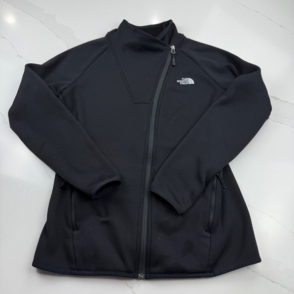 The North Face Womens Medium Arcata Jacket Black Asymmetrical‎ Full Zip - Picture 9 of 11